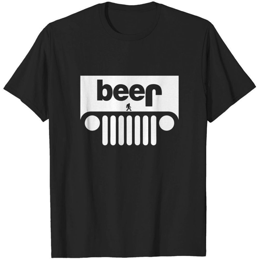 Beer Jeep Beer Funny Outdoor Drinking Graphic Unisex T-Shirt